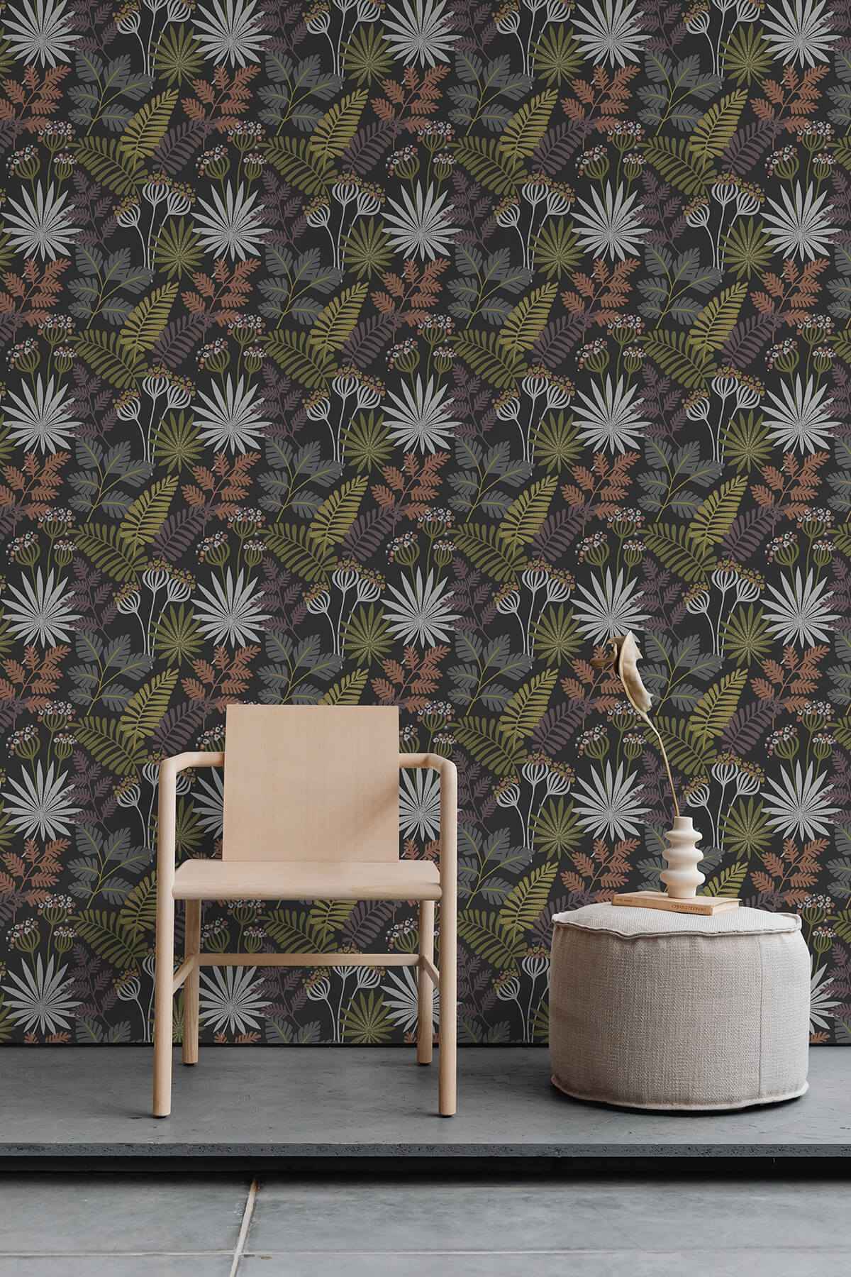 Marajo Black Peel and Stick Wallpaper - York Wallcoverings - NUS6214 - York Wallcoverings Wallpaper