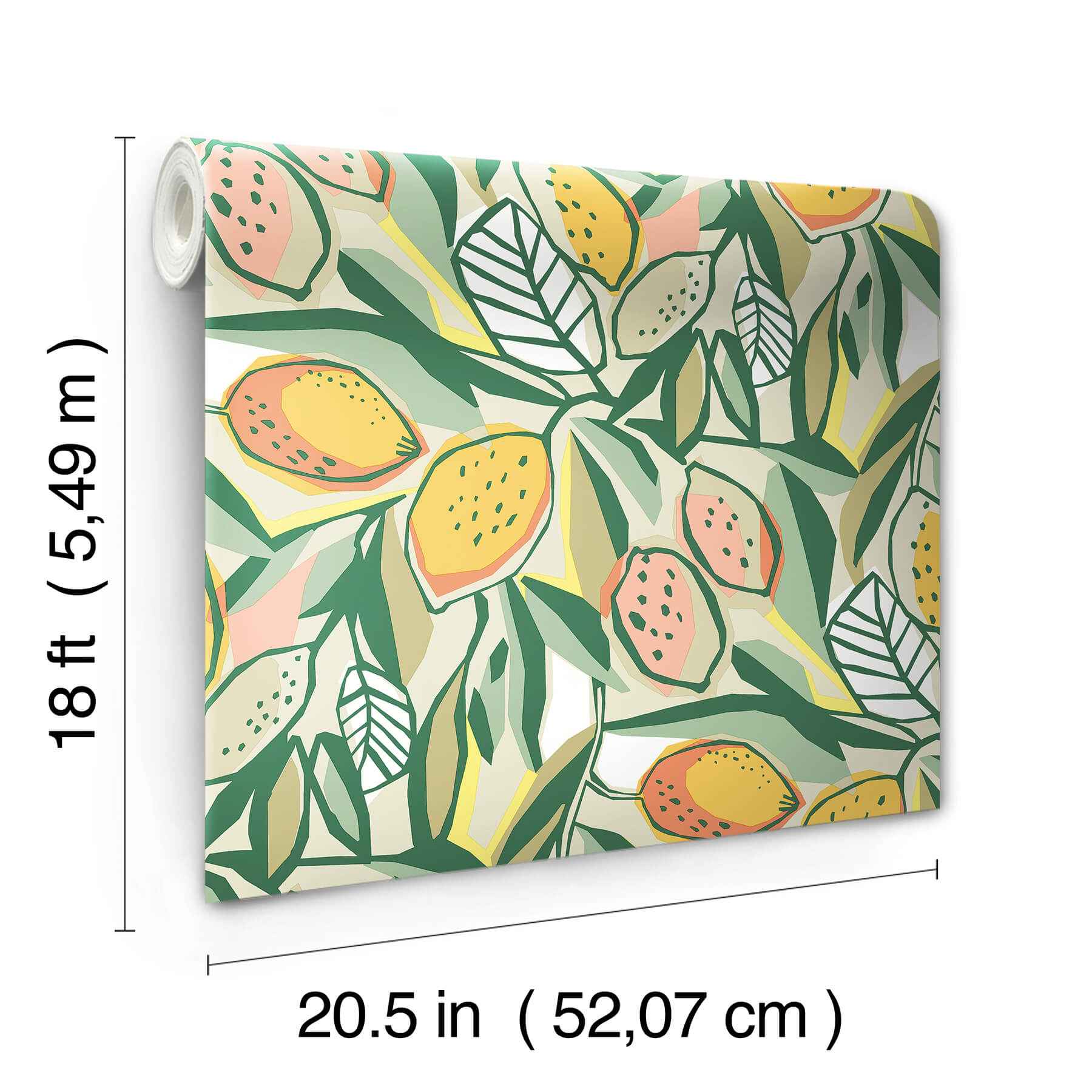 Main Squeeze Peach Peel and Stick Wallpaper - York Wallcoverings - NUS6216 - York Wallcoverings Wallpaper