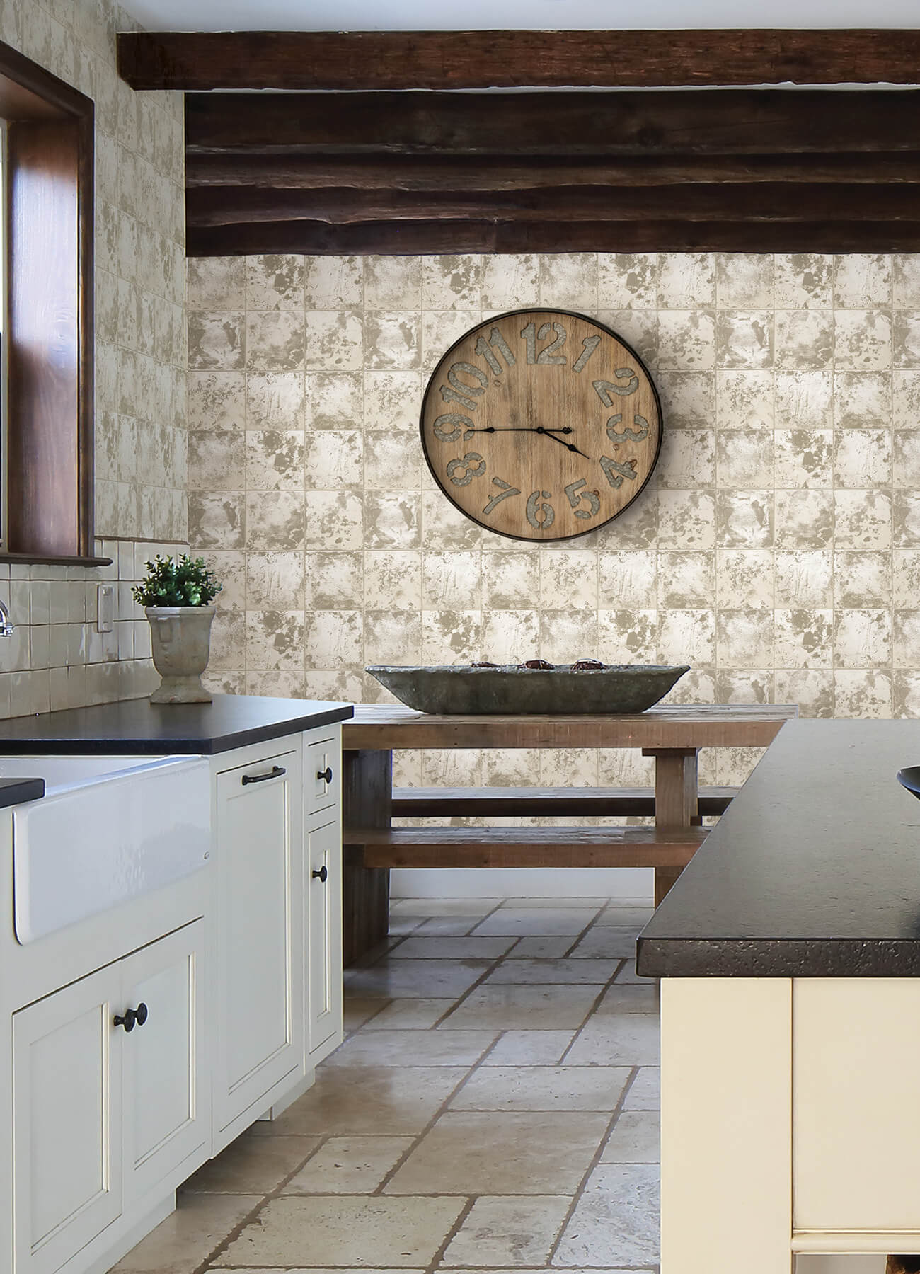 silver-metal-sheet-peel-and-stick-wallpaper-york-wallcoverings-nus4906 - York Wallcoverings Wallpaper