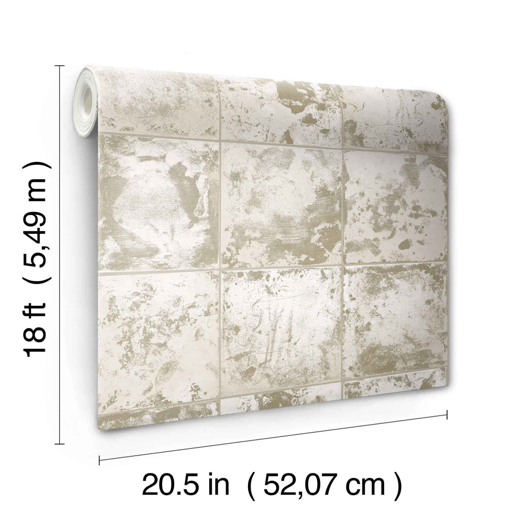 Silver Metal Sheet Peel and Stick Wallpaper - York Wallcoverings - NUS4906 - York Wallcoverings Wallpaper