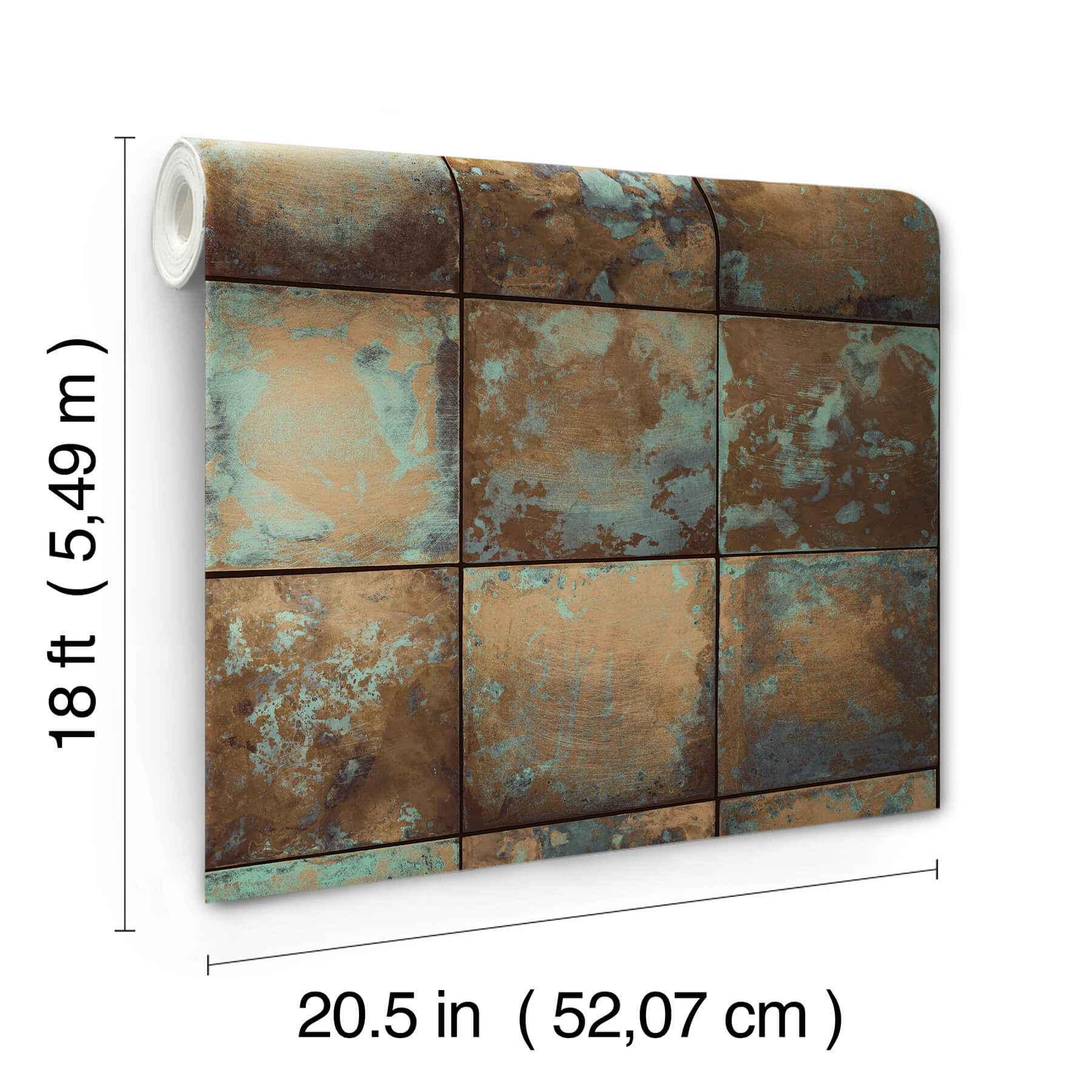 Copper Metal Sheet Peel and Stick Wallpaper - York Wallcoverings - NUS4907 - York Wallcoverings Wallpaper
