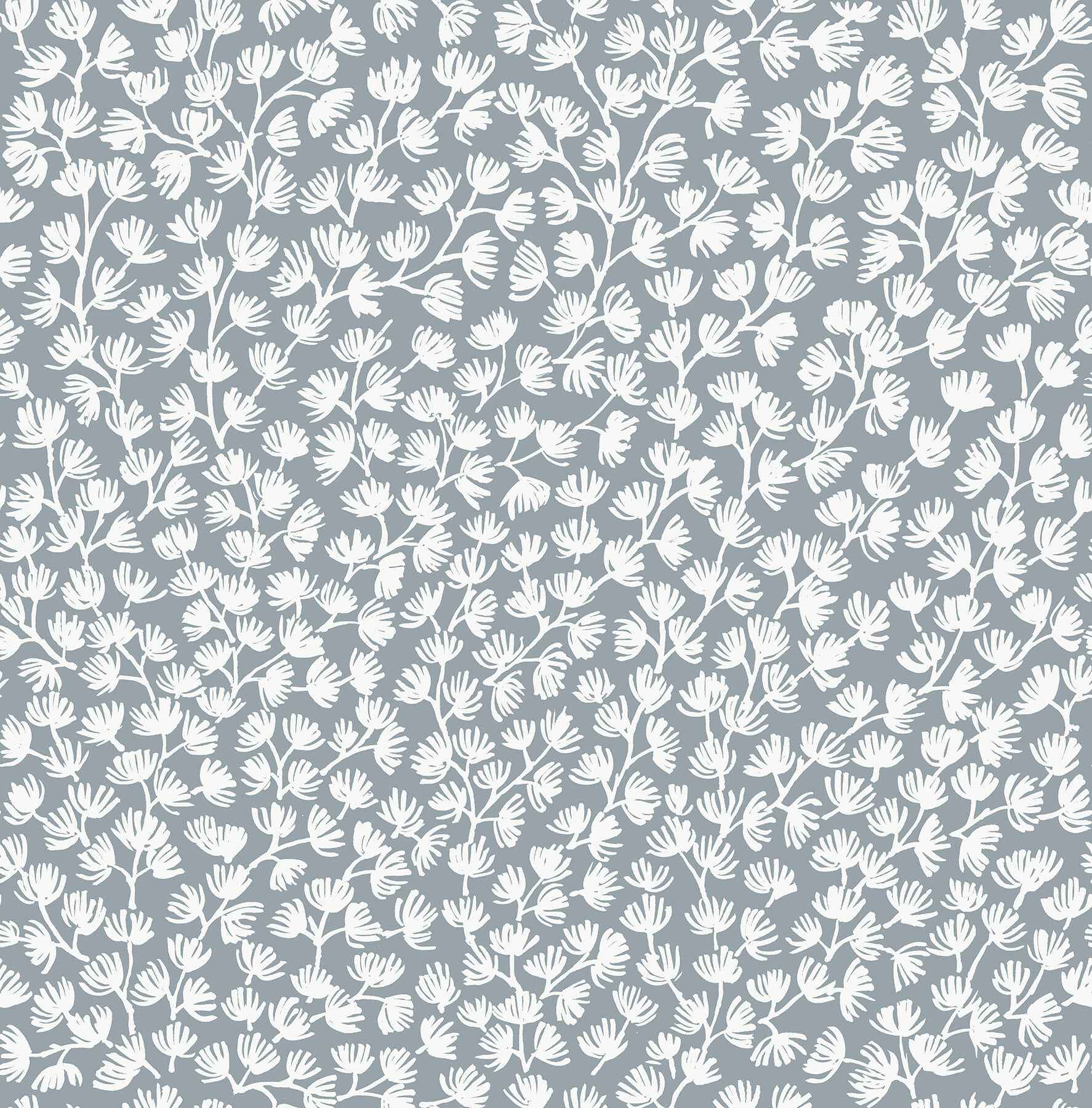 Sea Fern Slate Blue Peel and Stick Wallpaper - York Wallcoverings - SSS6305 - York Wallcoverings Wallpaper