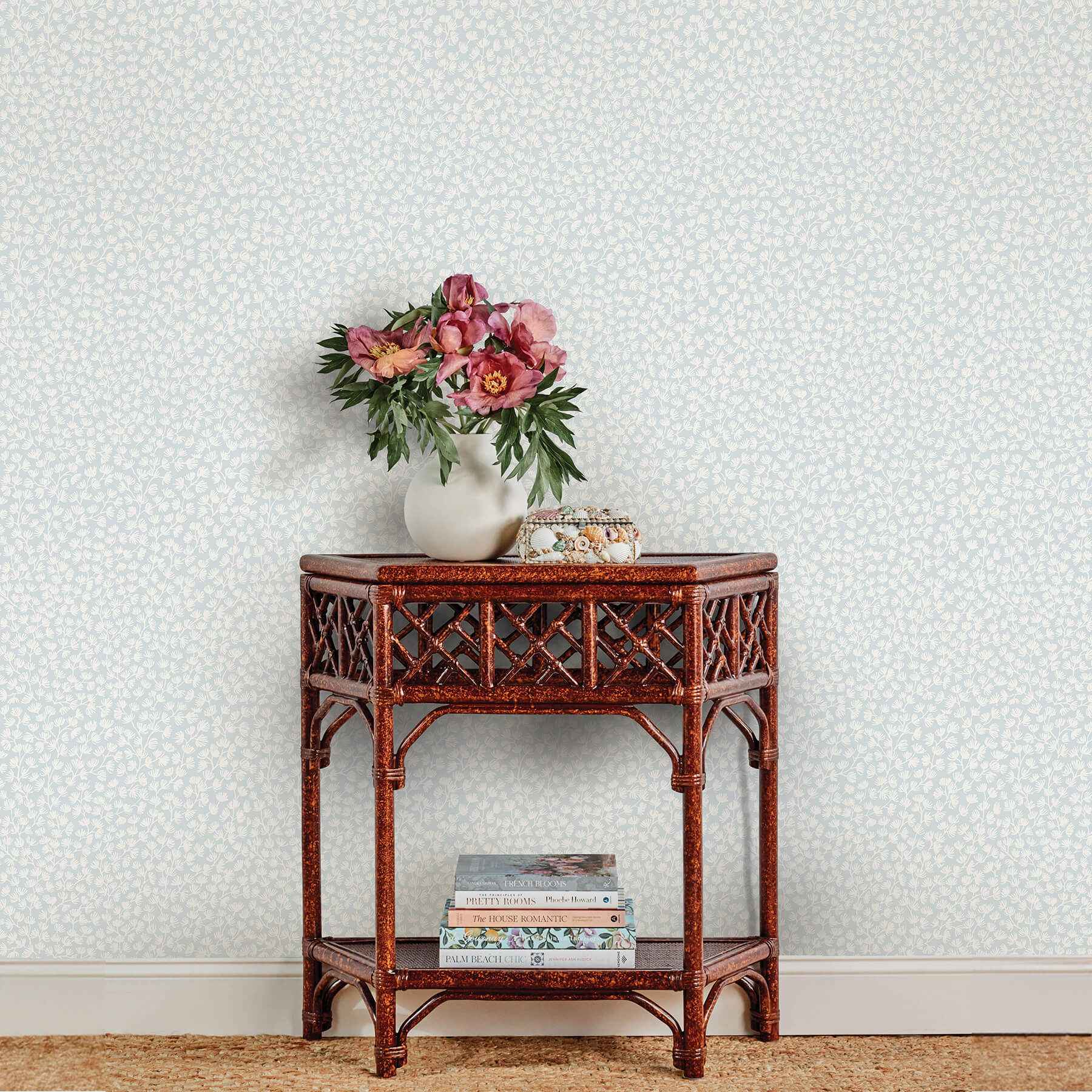 Sea Fern Blue Mist Peel and Stick Wallpaper - York Wallcoverings - SSS6307 - York Wallcoverings Wallpaper