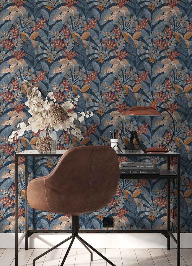 Yara Blue Peel and Stick Wallpaper - York Wallcoverings - NHS6171 - York Wallcoverings Wallpaper