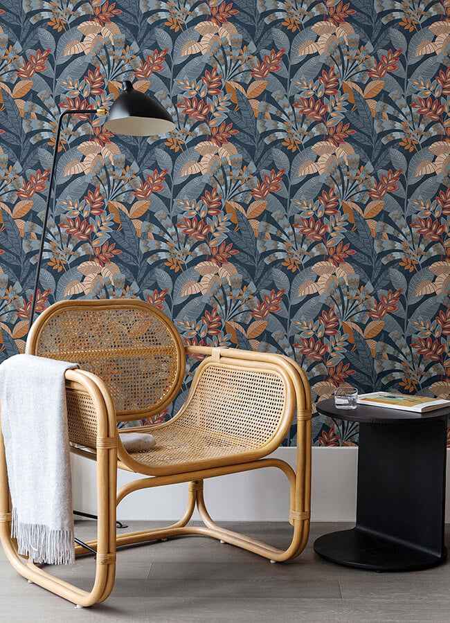 Yara Blue Peel and Stick Wallpaper - York Wallcoverings - NHS6171 - York Wallcoverings Wallpaper