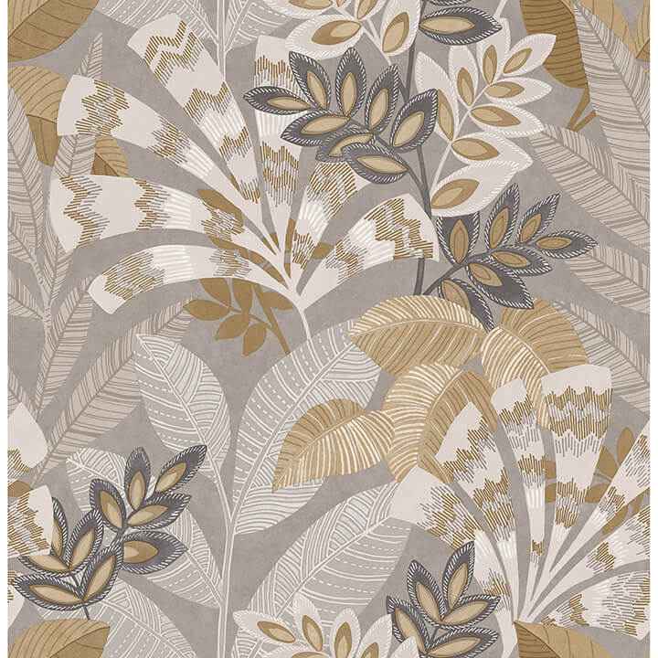 Yara Taupe Peel and Stick Wallpaper - York Wallcoverings - NHS6173 - York Wallcoverings Wallpaper