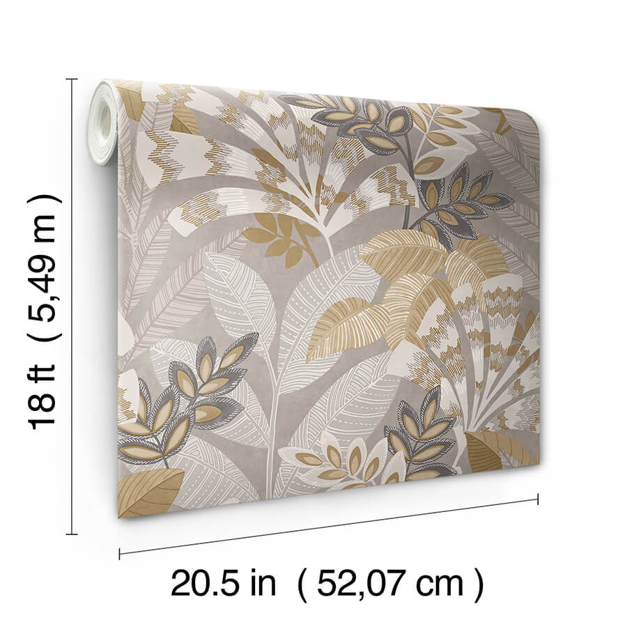 yara-taupe-peel-and-stick-wallpaper-york-wallcoverings-nhs6173 - York Wallcoverings Wallpaper