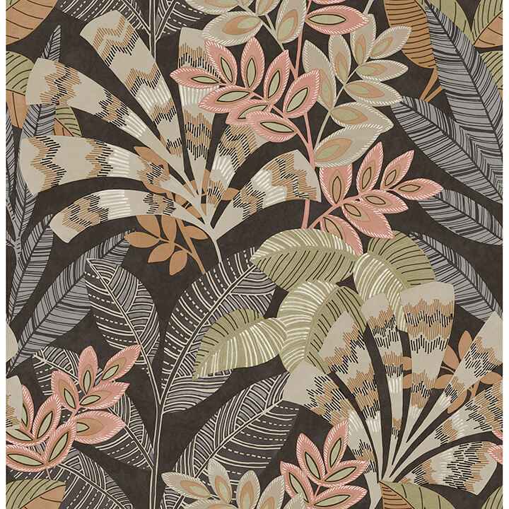 Yara Charcoal Peel and Stick Wallpaper - York Wallcoverings - NHS6174 - York Wallcoverings Wallpaper