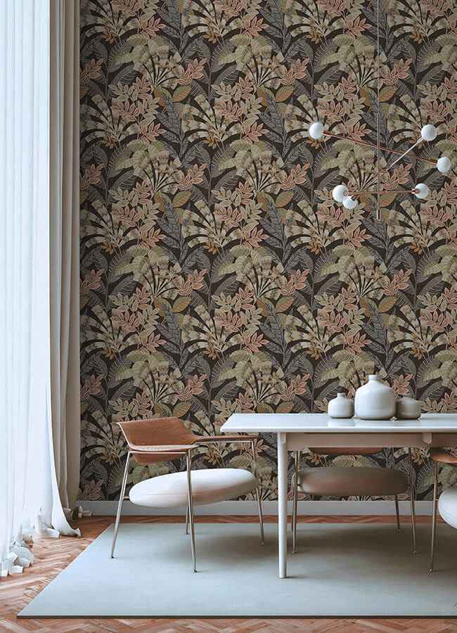Yara Charcoal Peel and Stick Wallpaper - York Wallcoverings - NHS6174 - York Wallcoverings Wallpaper