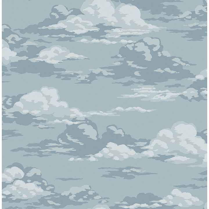 Cumulus Blue Clouds Wallpaper - York Wallcoverings - 4164-M1808