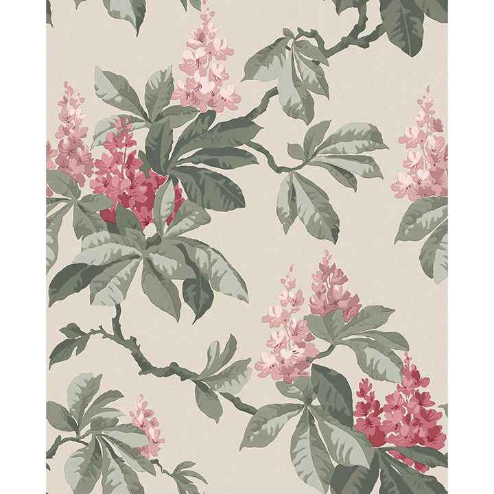 Chestnut Pink Floral Wallpaper - York Wallcoverings - 4164-M1822 - York Wallcoverings Wallpaper