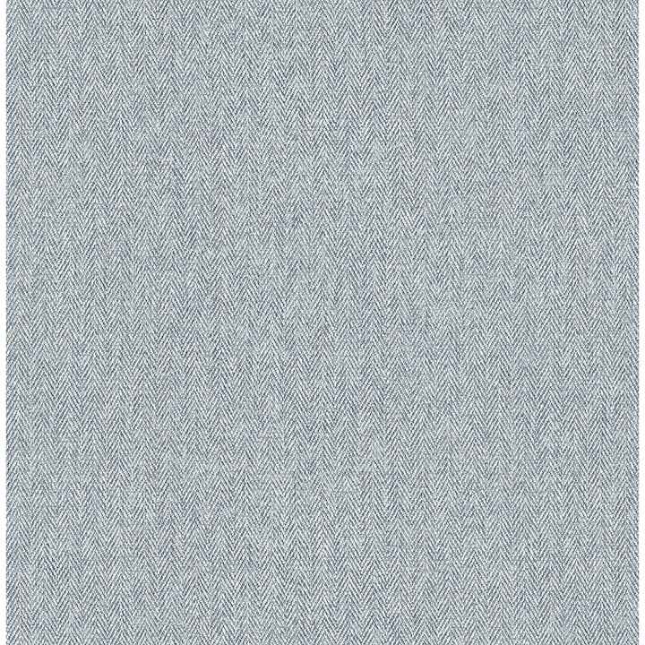 Herringbone Blue Tweed Wallpaper - York Wallcoverings - 4164-M1824