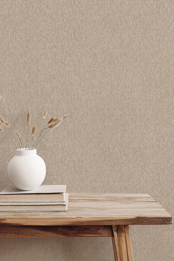 herringbone-neutral-tweed-wallpaper-york-wallcoverings-4164-m1825 - York Wallpaper Wallpaper
