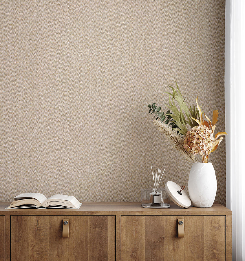 herringbone-neutral-tweed-wallpaper-york-wallcoverings-4164-m1825 - York Wallpaper Wallpaper