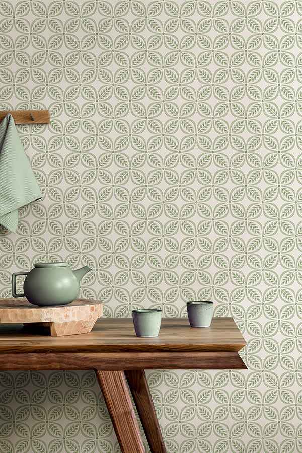 Morgrove Green Trellis Wallpaper - York Wallcoverings - 4164-M1832 - York Wallcoverings Wallpaper