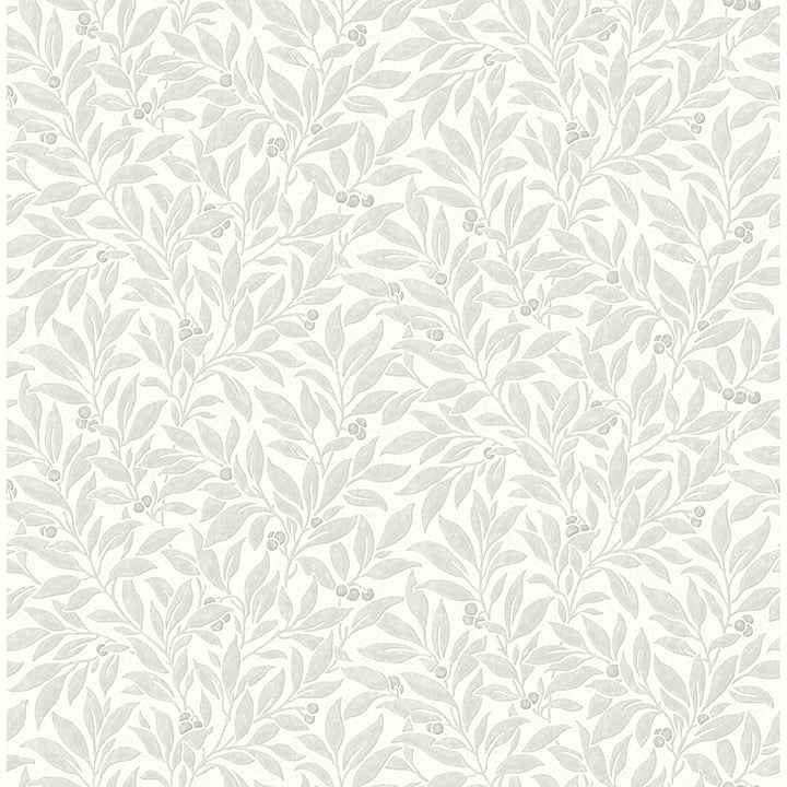 Winter Berry Light Grey Vine Wallpaper - York Wallcoverings - 4164-M1843
