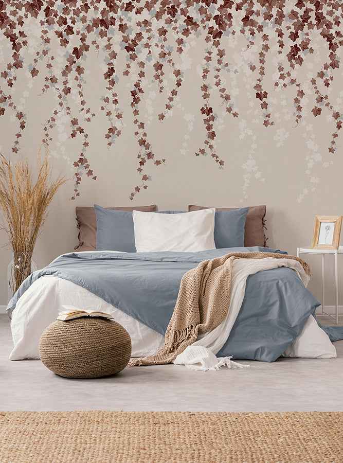 Trailing Ivy Brown Wall Mural - York Wallcoverings - 4164-50941 - York Wallcoverings Wallpaper