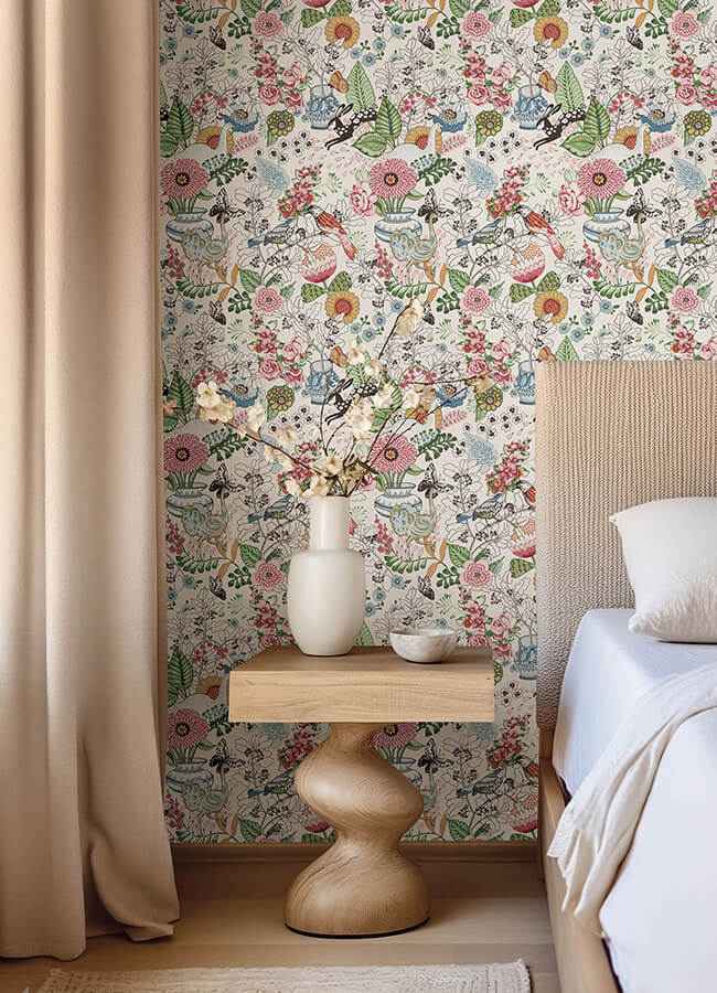 Whimsy Multicolor Fauna Wallpaper - York Wallcoverings - 4135-12801 - York Wallcoverings Wallpaper