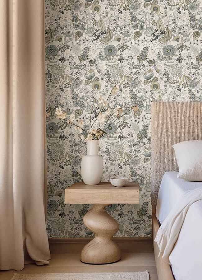 Whimsy Neutral Fauna Wallpaper - York Wallcoverings - 4135-12806 - York Wallcoverings Wallpaper