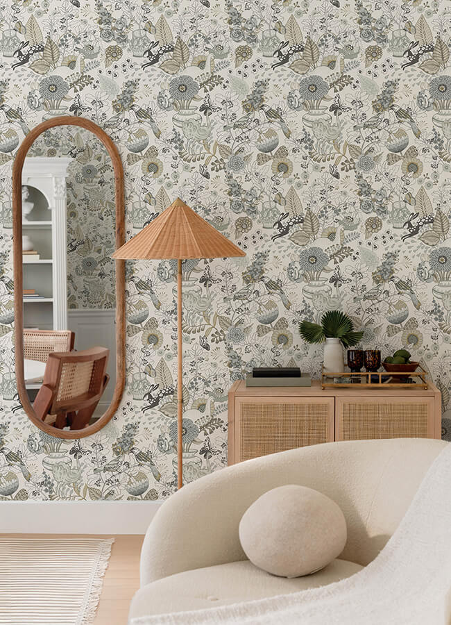whimsy-neutral-fauna-wallpaper-york-wallcoverings-4135-12806 - York Wallcoverings Wallpaper