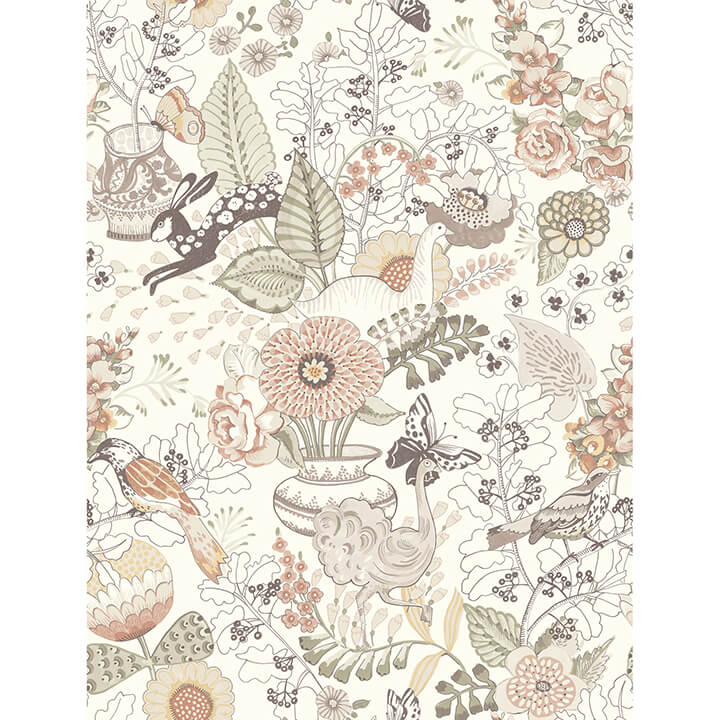 whimsy-coral-fauna-wallpaper-york-wallcoverings-4135-12807 - York Wallcoverings Wallpaper