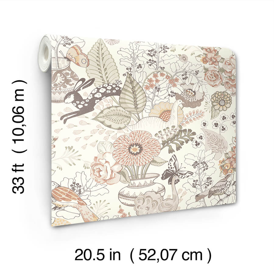 whimsy-coral-fauna-wallpaper-york-wallcoverings-4135-12807 - York Wallcoverings Wallpaper