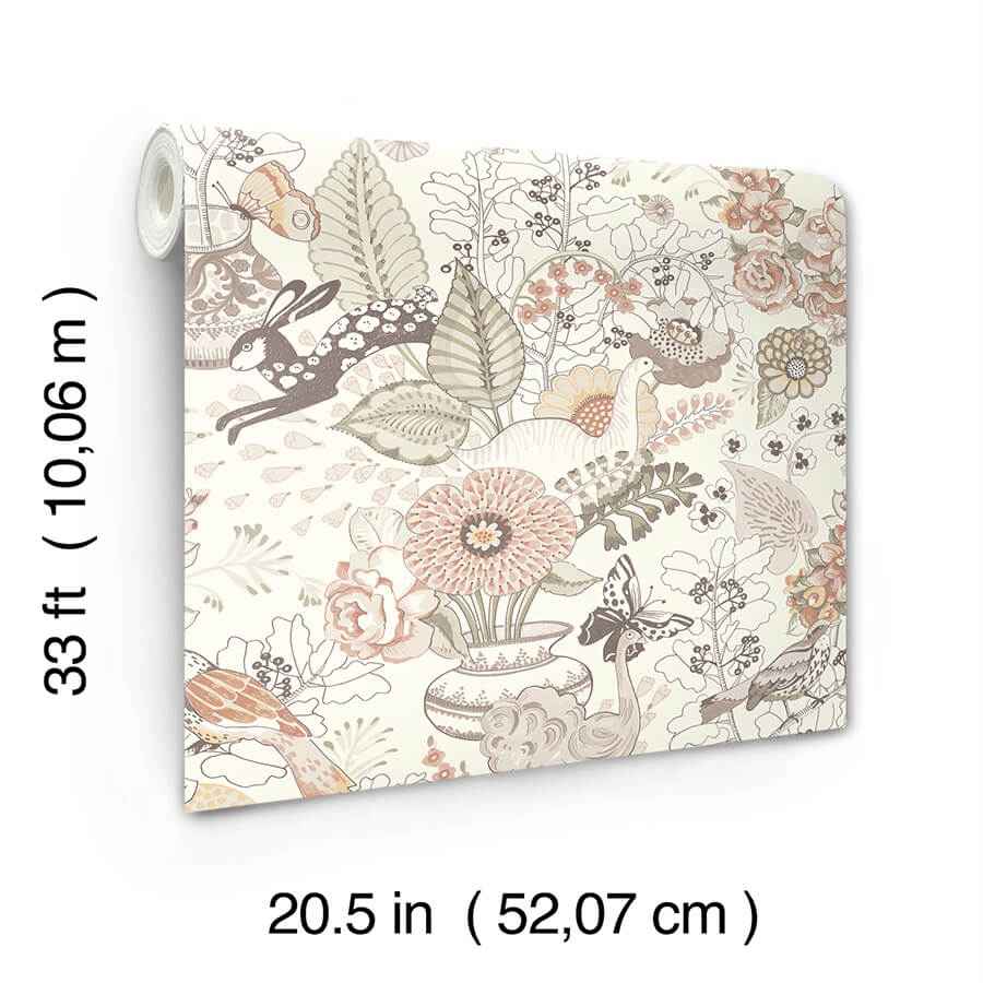 Whimsy Coral Fauna Wallpaper - York Wallcoverings - 4135-12807 - York Wallcoverings Wallpaper