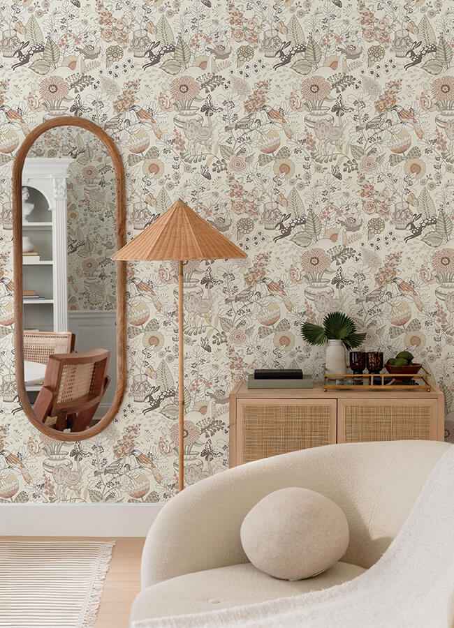 Whimsy Coral Fauna Wallpaper - York Wallcoverings - 4135-12807 - York Wallcoverings Wallpaper