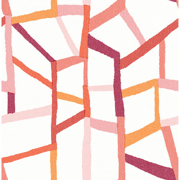 tate-pink-geometric-linen-wallpaper-york-wallcoverings-4135-25846 - York Wallcoverings Wallpaper