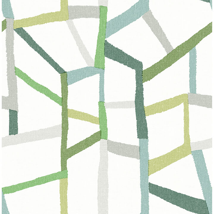 tate-green-geometric-linen-wallpaper-york-wallcoverings-4135-25847 - York Wallcoverings Wallpaper