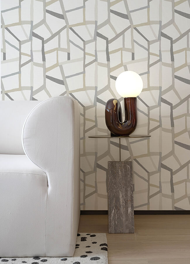 tate-grey-geometric-linen-wallpaper-york-wallcoverings-4135-25848 - York Wallcoverings Wallpaper