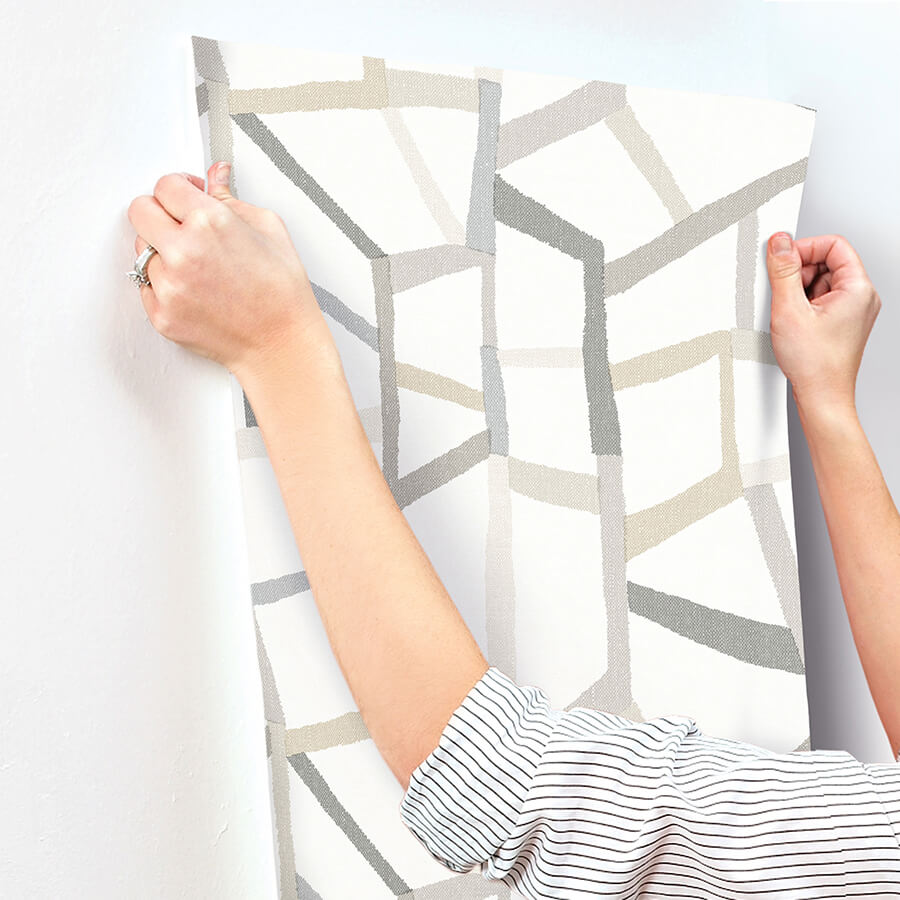 tate-grey-geometric-linen-wallpaper-york-wallcoverings-4135-25848 - York Wallcoverings Wallpaper