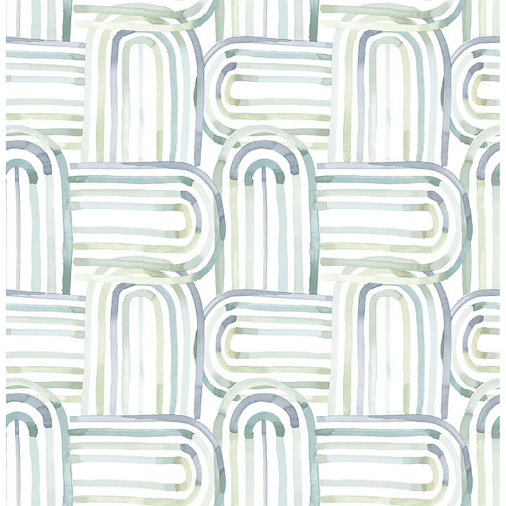 lolly-teal-arches-wallpaper-york-wallcoverings-4135-27270 - York Wallcoverings Wallpaper