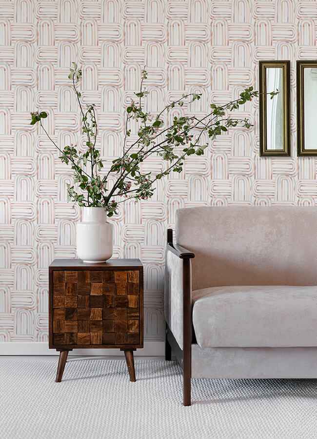 Lolly Blush Arches Wallpaper - York Wallcoverings - 4135-27271