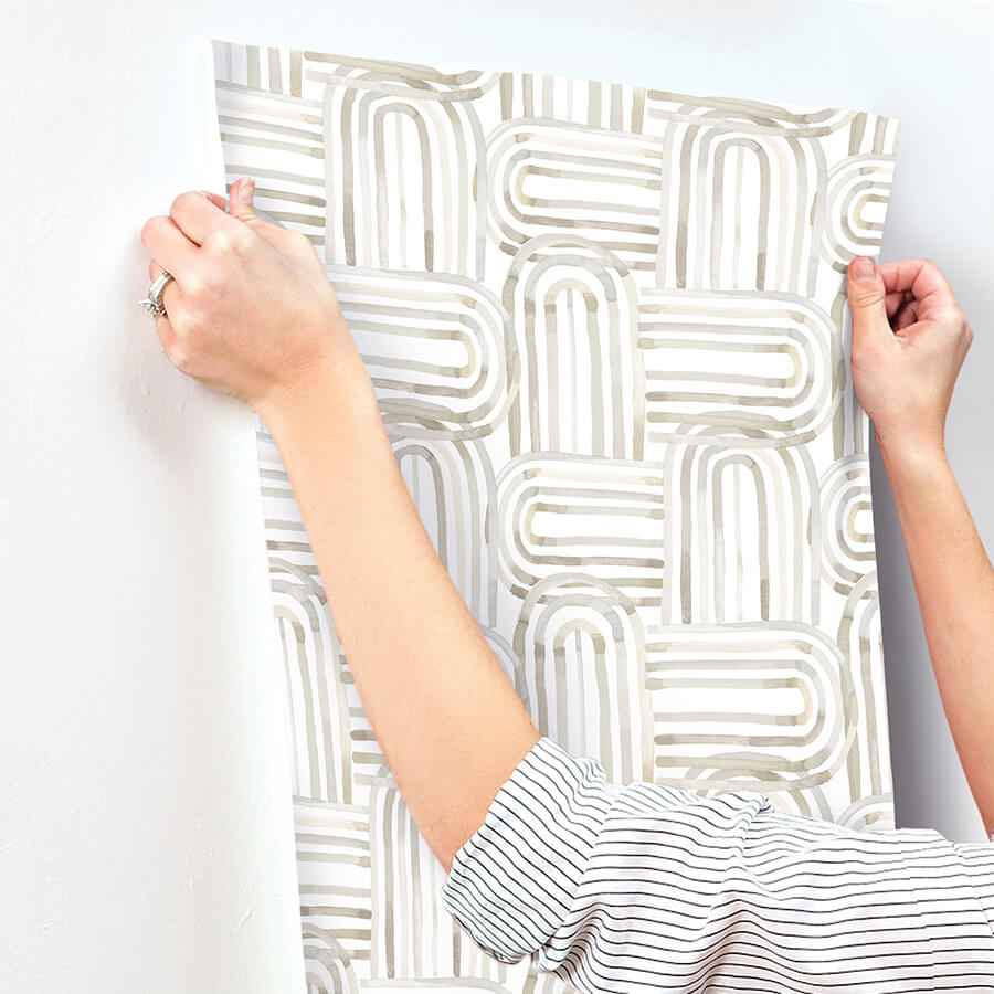 Lolly Beige Arches Wallpaper - York Wallcoverings - 4135-27272 - York Wallcoverings Wallpaper