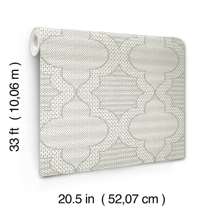 ernest-charcoal-quilted-quatrefoil-wallpaper-york-wallcoverings-4135-27290 - York Wallcoverings Wallpaper