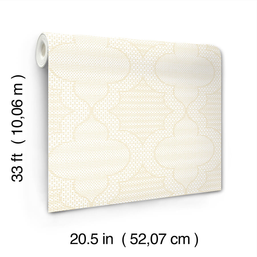ernest-yellow-quilted-quatrefoil-wallpaper-york-wallcoverings-4135-27292 - York Wallcoverings Wallpaper