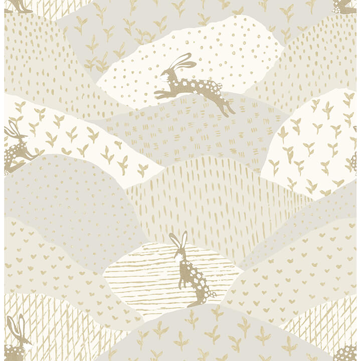 peter-light-grey-rabbit-fields-wallpaper-york-wallcoverings-4135-27298 - York Wallcoverings Wallpaper