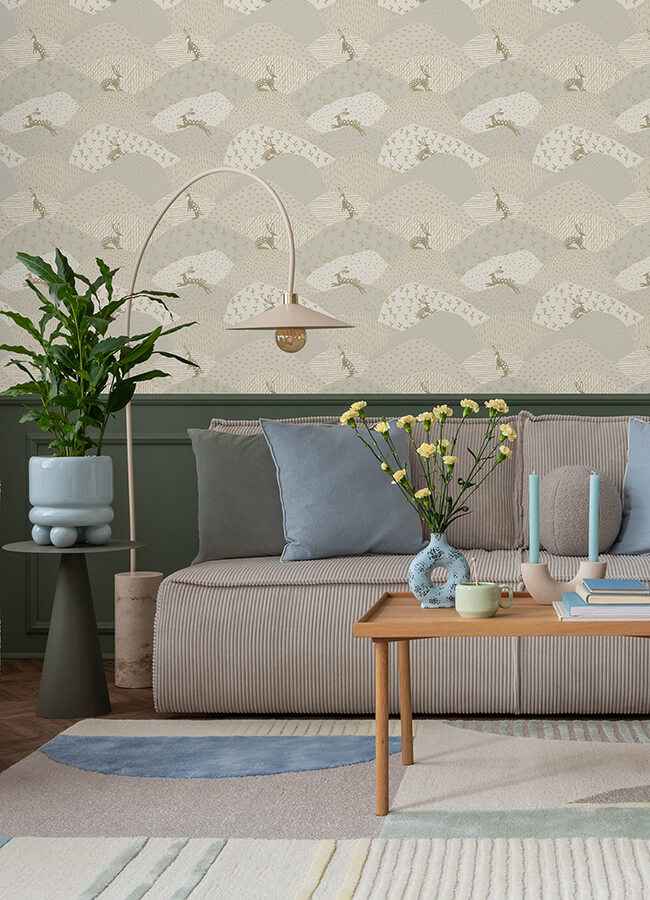 Peter Light Grey Rabbit Fields Wallpaper - York Wallcoverings - 4135-27298 - York Wallcoverings Wallpaper
