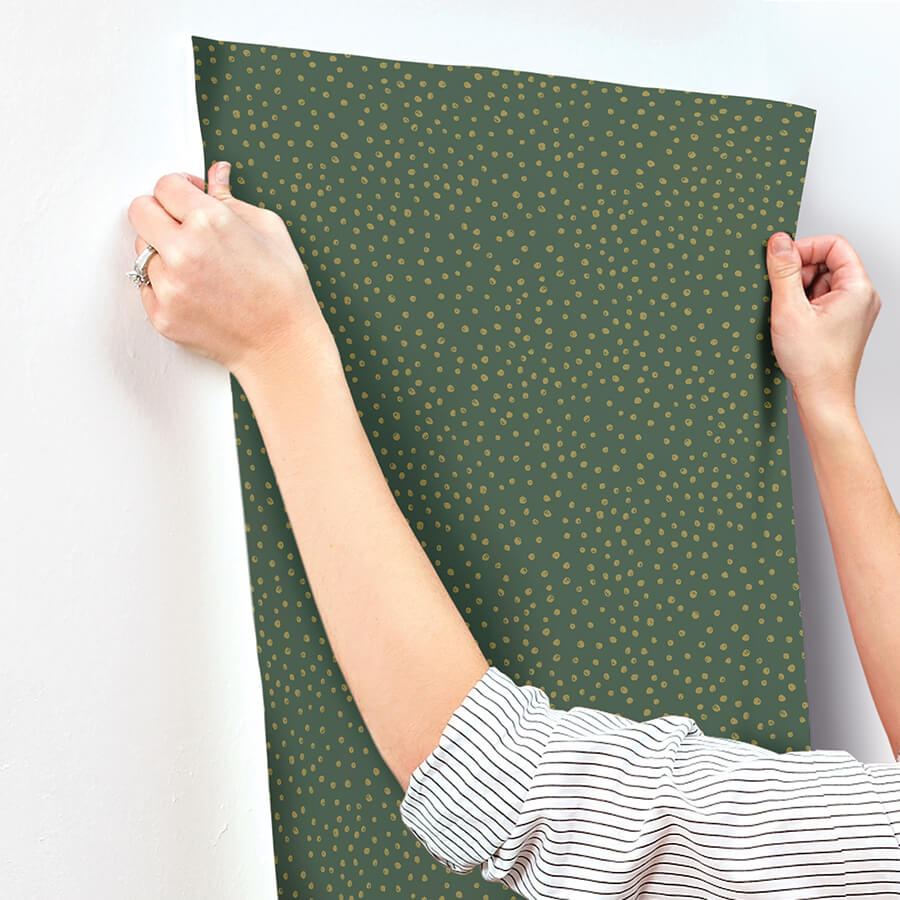 cassie-green-petite-polka-wallpaper-york-wallcoverings-4135-27304 - York Wallcoverings Wallpaper