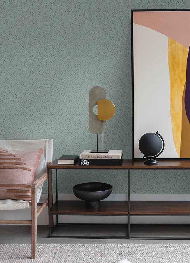 Cassie Light Blue Petite Polka Wallpaper - York Wallcoverings - 4135-27305 - York Wallcoverings Wallpaper