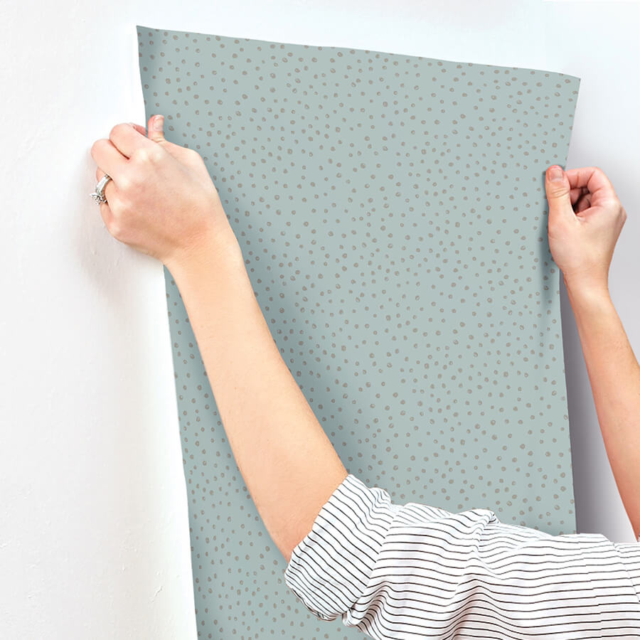 cassie-light-blue-petite-polka-wallpaper-york-wallcoverings-4135-27305 - York Wallcoverings Wallpaper