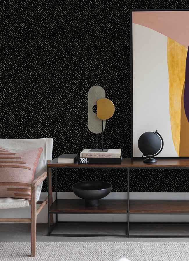 Cassie Gold Petite Polka Wallpaper - York Wallcoverings - 4135-27306 - York Wallcoverings Wallpaper