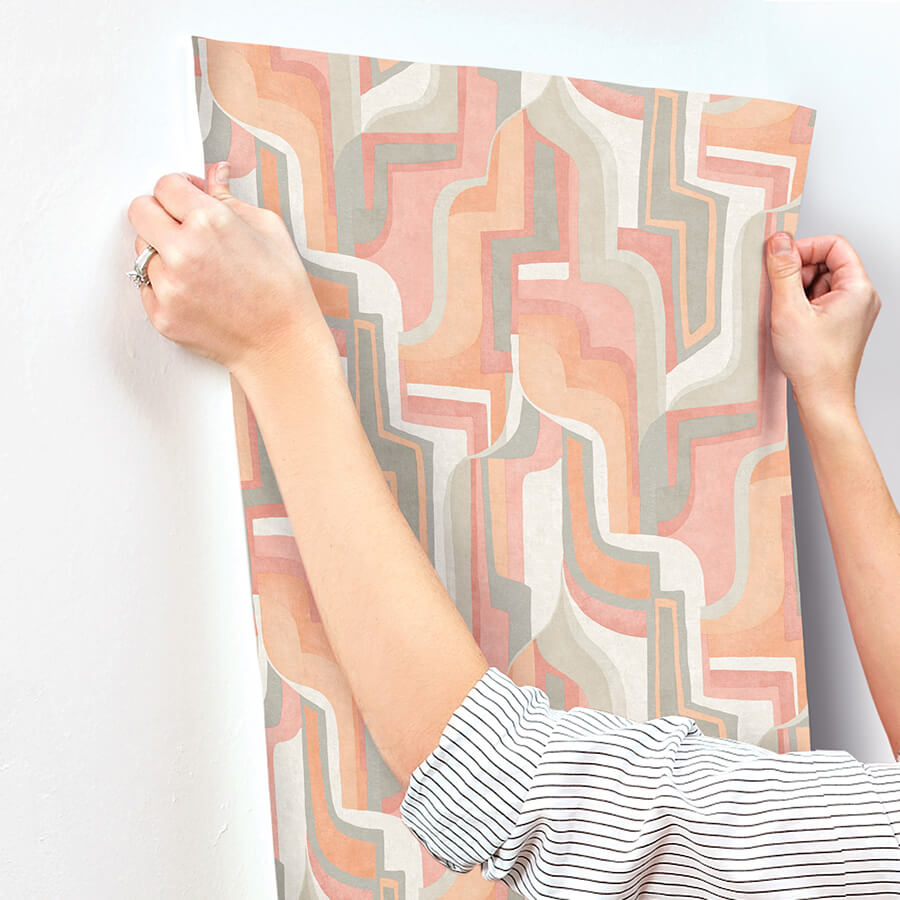Tulum Coral Surreal Shapes Wallpaper - York Wallcoverings - 4135-72701 - York Wallcoverings Wallpaper