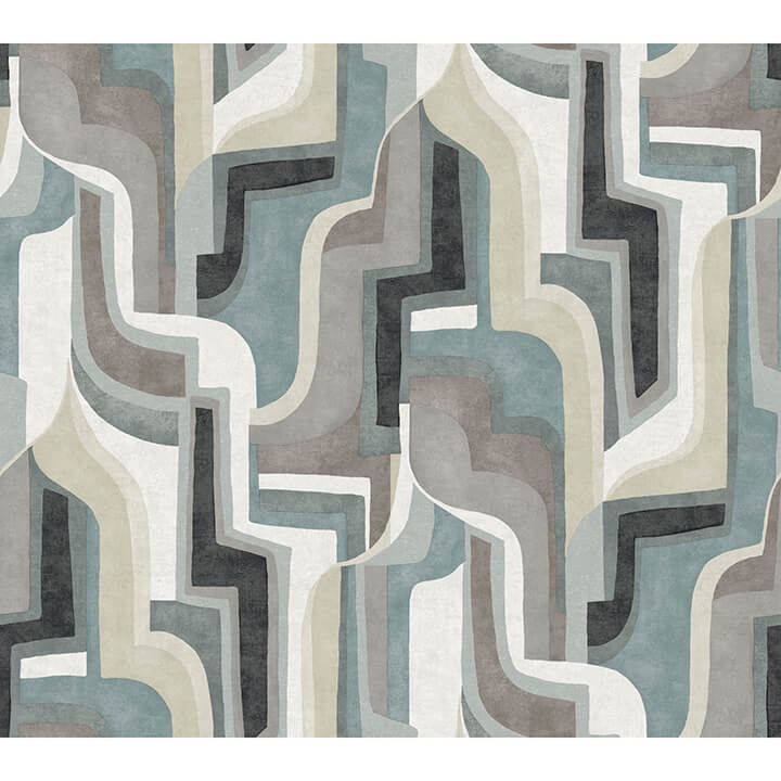 tulum-denim-surreal-shapes-wallpaper-york-wallcoverings-4135-72702 - York Wallcoverings Wallpaper
