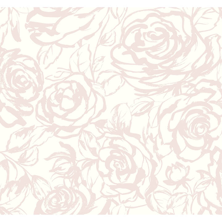 nelda-light-pink-rose-wallpaper-york-wallcoverings-4135-72710 - York Wallcoverings Wallpaper