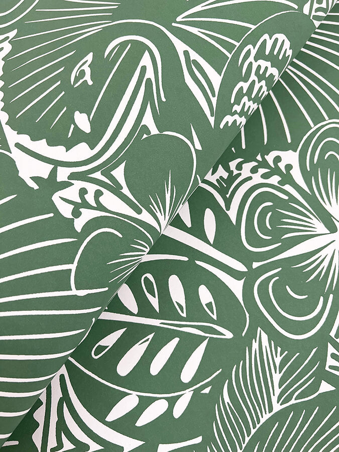 idalia-green-floral-flamingo-wallpaper-york-wallcoverings-4135-72714 - York Wallcoverings Wallpaper