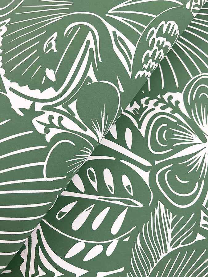 Idalia Green Floral Flamingo Wallpaper - York Wallcoverings - 4135-72714 - York Wallcoverings Wallpaper