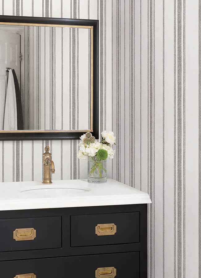 Alcott Slate Peel & Stick Wallpaper - York Wallcoverings - CJ6295 - York Wallcoverings Wallpaper