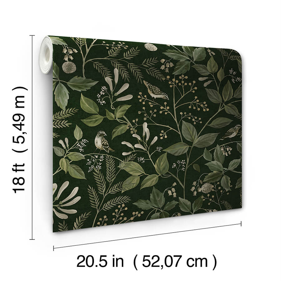 clj-emerson-hunter-green-peel-and-stick-wallpaper-york-wallcoverings-cjs6338 - York Wallcoverings Wallpaper